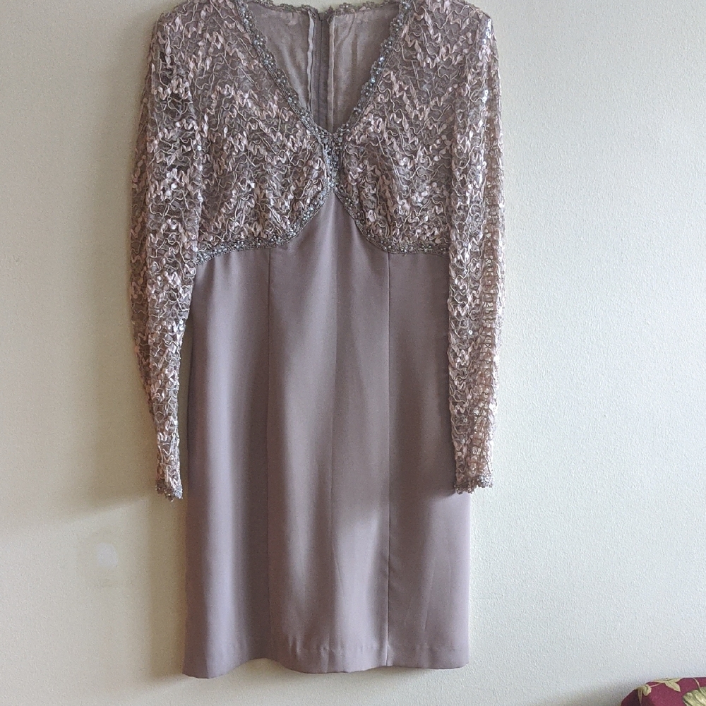 Lori Max New York Lace Long Sleeve Dress Size 12